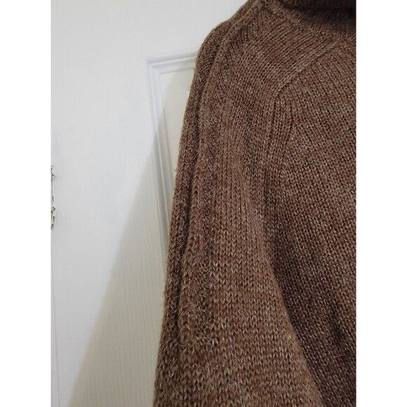 ASTR The Label Cowlneck Cape Side Split Hem Wool Blend Sweater‎ Brown Sz M NWOT - Picture 11 of 15